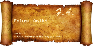 Falusy Anikó névjegykártya
