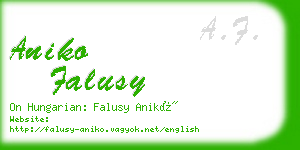 aniko falusy business card